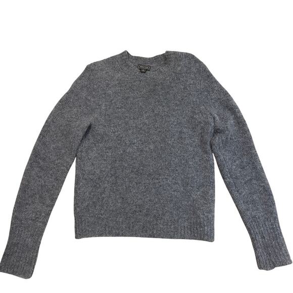 Point Sur S Gray Wool Blend Sweater | Merino & Alpaca Fuzzy Knit Minimalist $150 - Picture 1 of 8